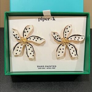 Piper K | Holiday Orchid Flower Earrings